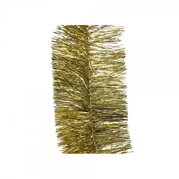 Espumillón brillante dorado ø7,5 x 270 cm