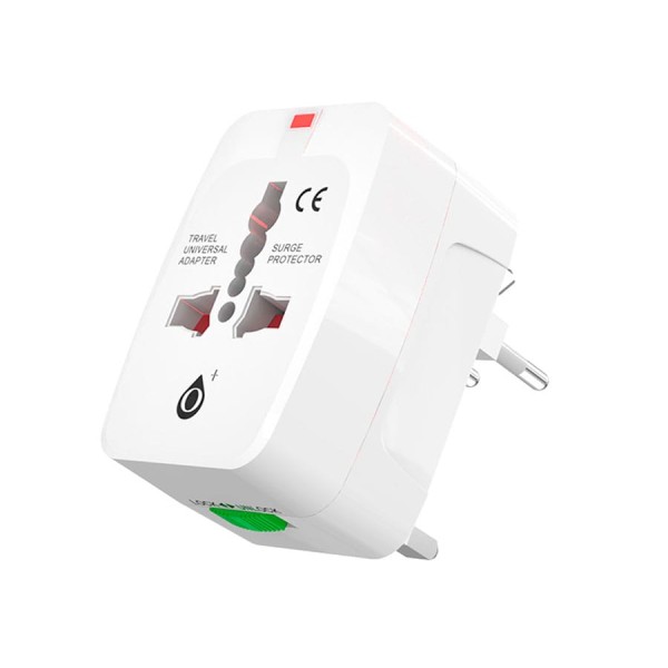 Jc nr9376 / adaptador de enchufe para viaje universal / us/eu/uk/aus 4 en 1